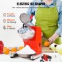 VEVOR Ice Crushers Machine, 220lbs Per Hour Electric Snow Cone Maker with 4 Blades, Stainless Steel Shaved Ice Machine with Cover and Bowl, 300W Ice Shaver Machine for Home and Commercial Use, Orange