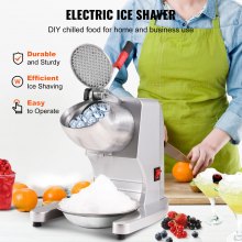 VEVOR Electric Ice Crusher Machine 220LBS/Hr Snow Cone Maker Shaved Ice 300W