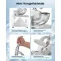 Commercial Ice Crusher 661LBS/H Electric Snow Cone Maker Shaved Ice White