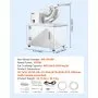 VEVOR Commercial Ice Crusher 661LBS/H, 350W Electric Snow Cone Machine with 4 Blades, 1400RPM Stainless Steel Shaved Ice Machine with 11 Gal Crushed-Ice Box, for Family Restaurants Bars, White