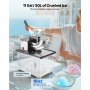 Commercial Ice Crusher 661LBS/H Electric Snow Cone Maker Shaved Ice Black