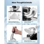 Commercial Ice Crusher 661LBS/H Electric Snow Cone Maker Shaved Ice Black