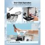 Commercial Ice Crusher 661LBS/H Electric Snow Cone Maker Shaved Ice Black