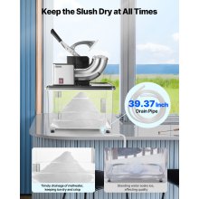Commercial Ice Crusher 661LBS/H Electric Snow Cone Maker Shaved Ice Black