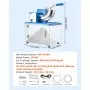 VEVOR Commercial Ice Crusher 661LBS/H, 350W Electric Snow Cone Machine with 4 Blades, 2000RPM Stainless Steel Shaved Ice Machine with 11 Gal Crushed-Ice Box, for Family Restaurants Bars, Blue