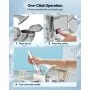 Commercial Ice Crusher 661LBS/H Electric Snow Cone Maker Shaved Ice Silver