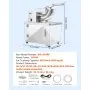 VEVOR Commercial Ice Crusher 661LBS/H, 350W Electric Snow Cone Machine with 4 Blades, 2000RPM Stainless Steel Shaved Ice Machine with 11 Gal Crushed-Ice Box, for Family Restaurants Bars, Silver