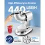 Commercial Ice Crusher 440LBS/H Electric Snow Cone Maker Shaved Ice Silver