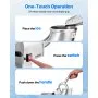 Commercial Ice Crusher 440LBS/H Electric Snow Cone Maker Shaved Ice Silver