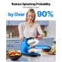 Commercial Ice Crusher 220LBS/H Electric Snow Cone Maker Shaved Ice Blue