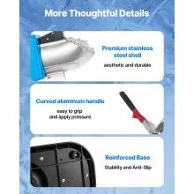 Commercial Ice Crusher 220LBS/H Electric Snow Cone Maker Shaved Ice Blue
