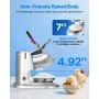 Commercial Ice Crusher 220LBS/H Electric Snow Cone Maker Shaved Ice Silver