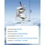 VEVOR Ice Crusher Machine, 100kg Per Hour Electric 4 Blades Snow Cone Maker, Stainless Steel Shaved Ice Machine with Bowl and Cover, 300W 2000RPM Ice-Shaver for Home and Commercial Use, Silver