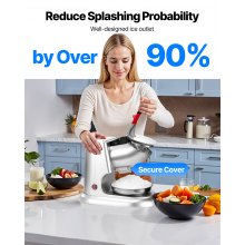 VEVOR Commercial Ice Crusher 100KG/H Electric Snow Cone Maker Shaved Ice Silver