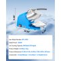 VEVOR Ice Crusher Machine, 286lbs Per Hour Electric 4 Blades Snow Cone Maker, Stainless Steel Shaved Ice Machine with Bowl and Cover, 300W 2000RPM Ice-Shaver for Home and Commercial Use, Blue
