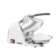 Commercial Ice Crusher 143LBS/H Electric Snow Cone Maker Shaved Ice Silver