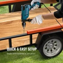 VEVOR 2-Sided Trailer Tailgate Lift Assist, 360 lbs Load Capacity, Compatible with Open Utility Trailer Tailgate and Ramp, with 10 to 24 Inch Heights Side Rail and 4 to 6 Feet Height Tail Gate or Ramp