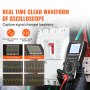 VEVOR 2-in-1 Handheld Digital Oscilloscope, 2.5MS/S Sampling Rate, 1MHZ Bandwidth Portable Oscilloscope Multimeter with LCD Display Storage Bag, for Automotive Repair Electronic Circuit Testing