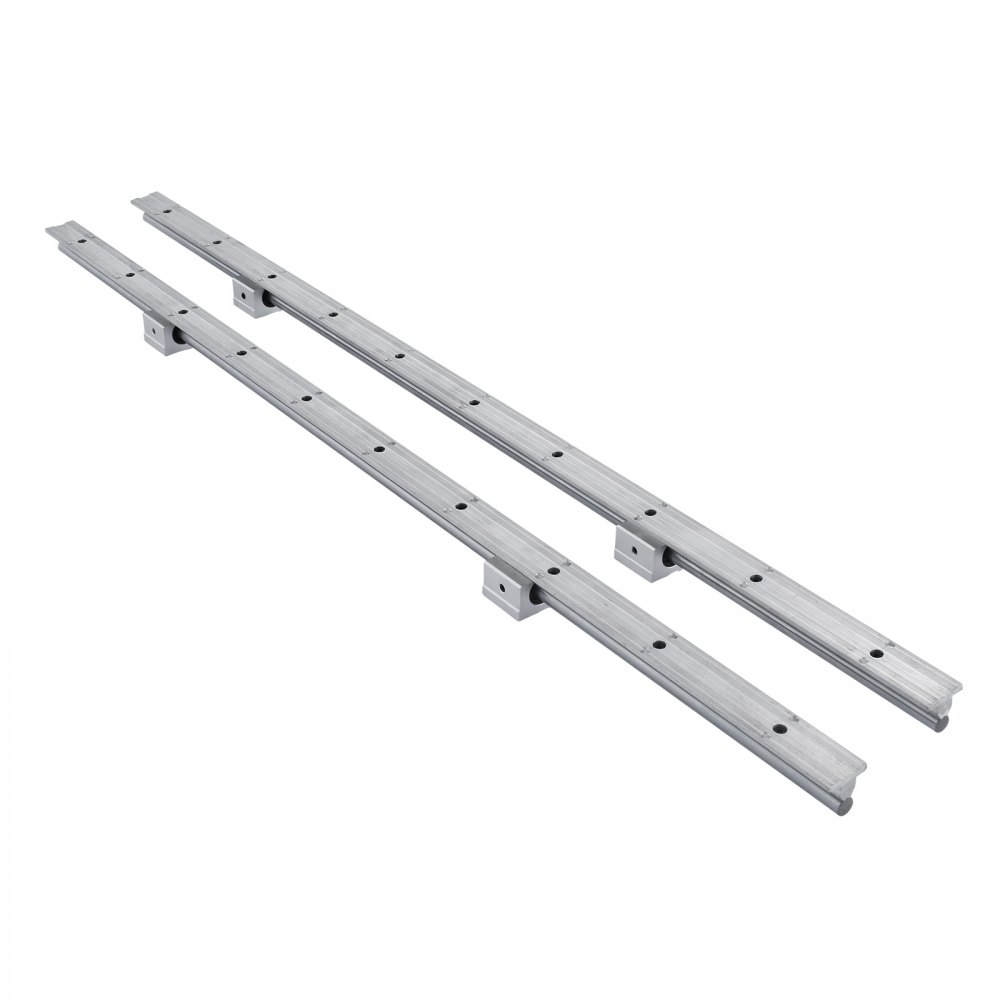 VEVOR linear rail with mounting blocks, featuring multiple evenly spaced holes.
