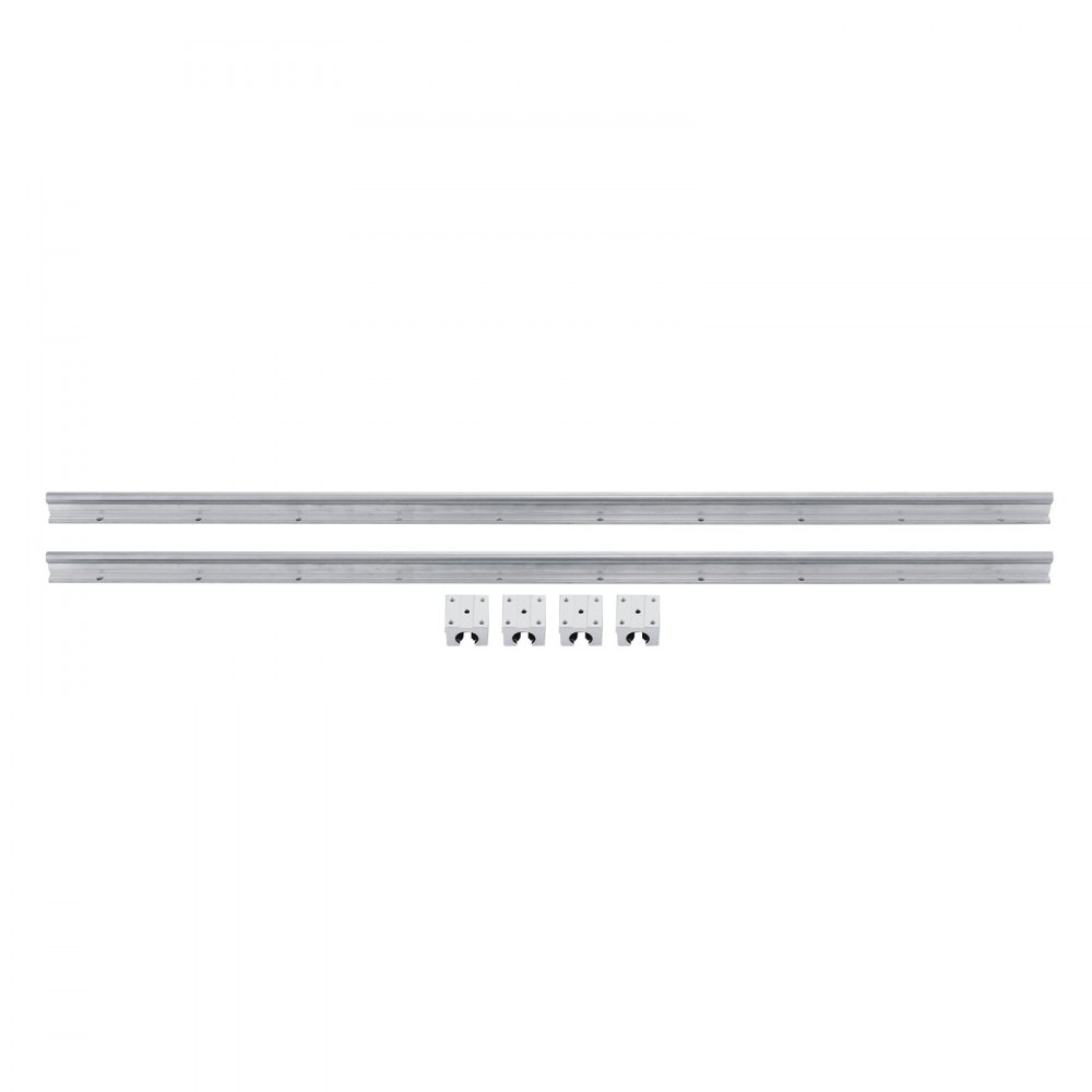 VEVOR linear rail set with two linear rails and four rail blocks on a white background.