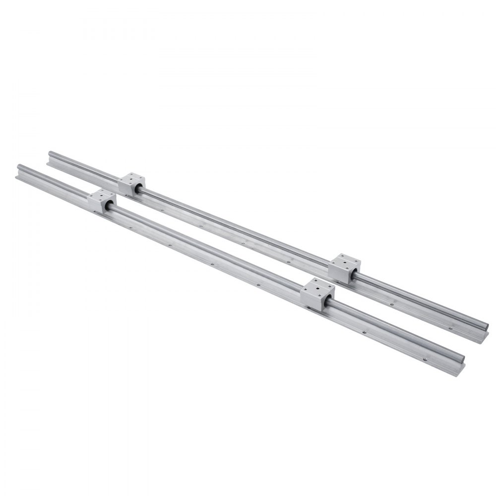 VEVOR linear rail with aluminum alloy construction and four sliding blocks.