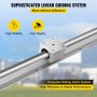 VEVOR 2X SBR12-1000mm Rails Linear Rail Guide Shaft Rod + 4X SBR12UU Bearing Slider Blocks Slide Guide CNC