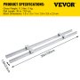 VEVOR 2X SBR12-1000mm Rails Linear Rail Guide Shaft Rod + 4X SBR12UU Bearing Slider Blocks Slide Guide CNC