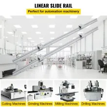 VEVOR Linear Rail SBR12-1000mm 38mm Linear Slide W/ 4 SBR12UU Bearing Blocks