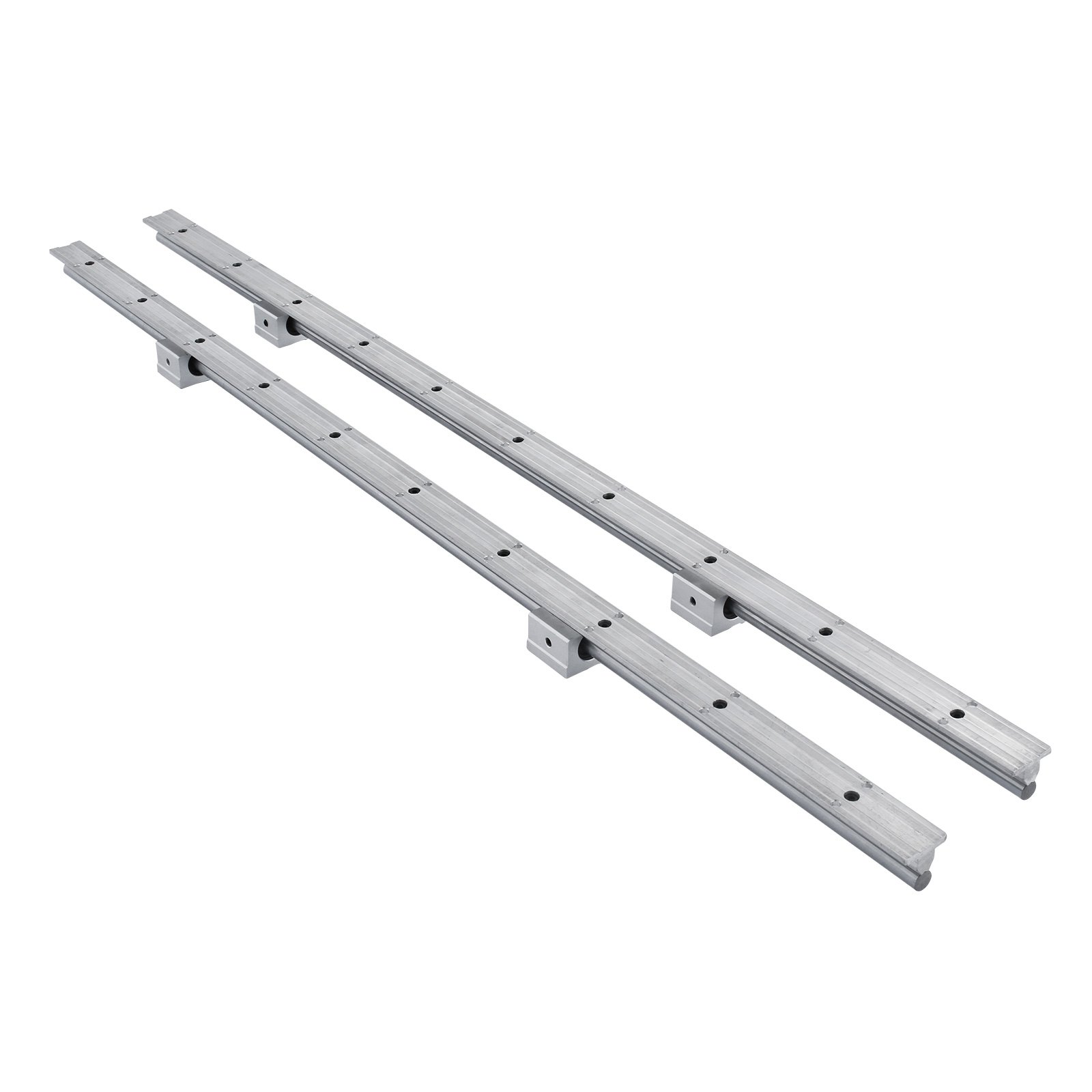VEVOR linear rail with mounting blocks, featuring multiple evenly spaced holes.