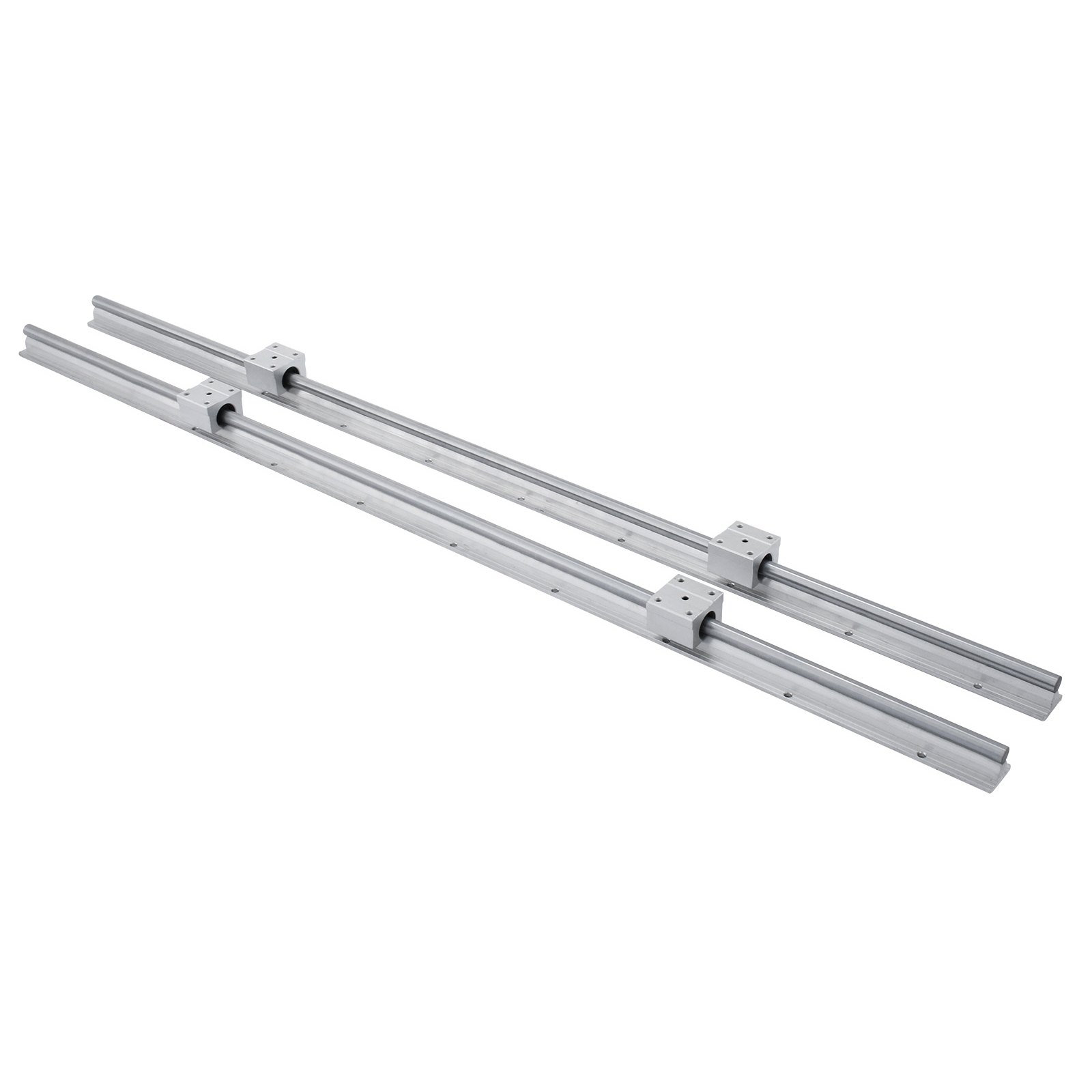 VEVOR linear rail system with dual aluminum rails and sliding blocks.