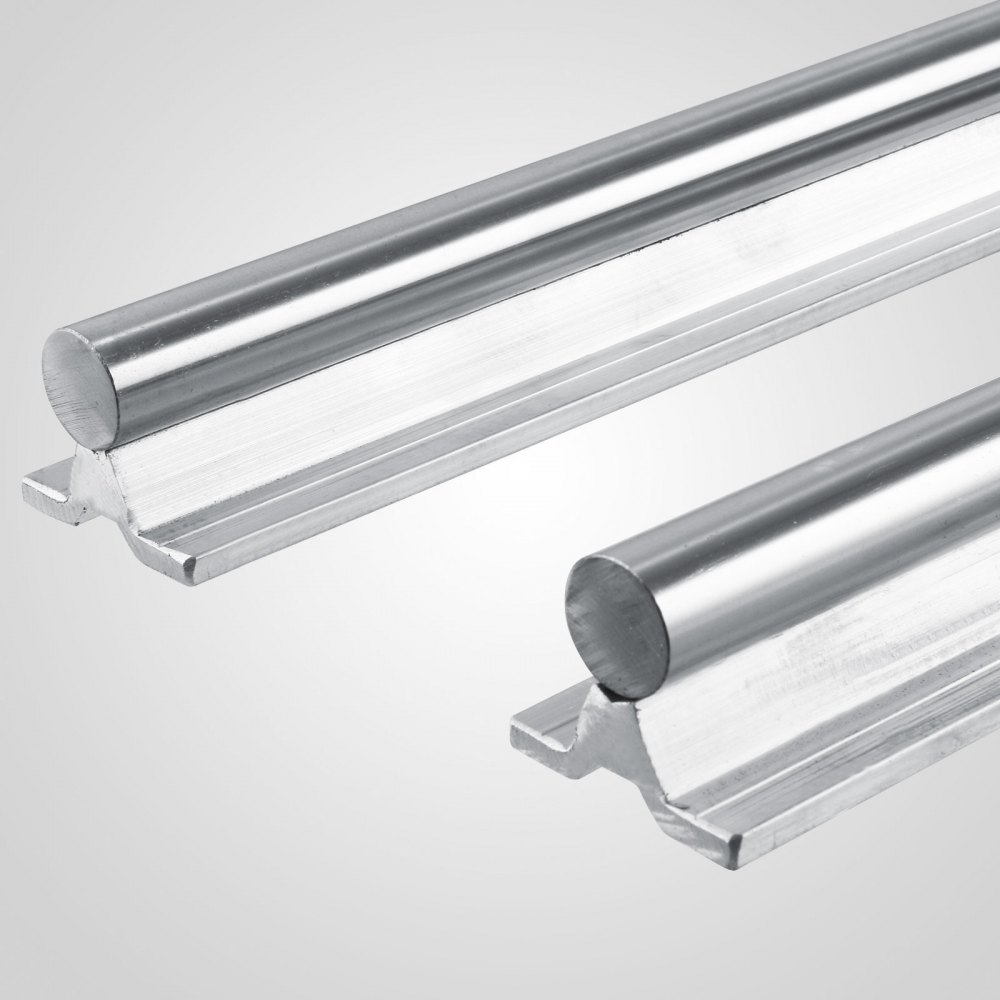 2 Set SBR20-1200mm 20mm Fully Supported Linear Rail Shaft Rod With 4 SBR20UU + SBR16-2000mm Linear Slide Guide 16mm Shaft 2 Rail With 4SBR16UU Bearing Block CNC