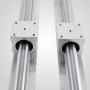 2 Set SBR20-1200mm 20mm Fully Supported Linear Rail Shaft Rod With 4 SBR20UU + SBR16-2000mm Linear Slide Guide 16mm Shaft 2 Rail With 4SBR16UU Bearing Block CNC