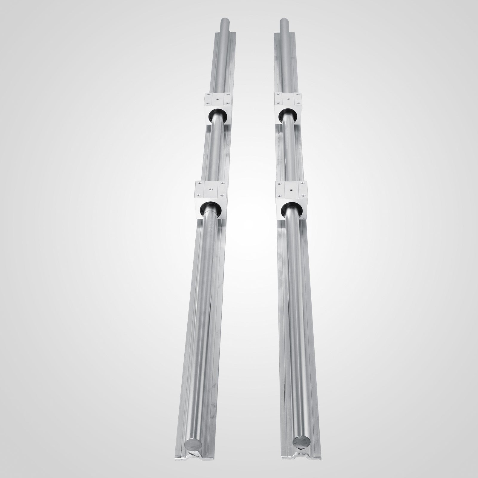 2 Set SBR20-1200mm 20mm Fully Supported Linear Rail Shaft Rod With 4 SBR20UU + SBR16-2000mm Linear Slide Guide 16mm Shaft 2 Rail With 4SBR16UU Bearing Block CNC