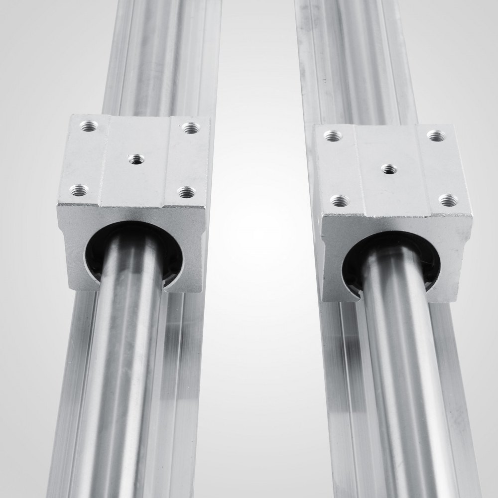 2 Sets Linear Rail Sbr20-1000mm Sbr20-1200mm Shaft Rod Lathes High Rigidity