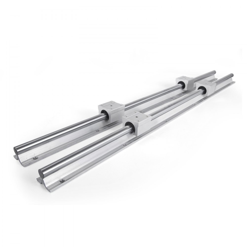 2 Sets Linear Rail Sbr20-1000mm Sbr20-1200mm Shaft Rod Lathes High Rigidity
