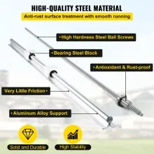 VEVOR SBR20 Linear Rail Set+3 Ballscrew RM1605-350/650/1050mm CNC Set Support Liner Rail+BK/BF12 with BK/BF 12 CNC Kit