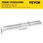 VEVOR 2 Set SBR20-1200mm 20mm Fully Supported Linear Rail Shaft Rod With 4 SBR20UU Block 20mm Bearing Slide Block for DIY CNC Routers, Mills, Lathes