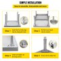 VEVOR Stainless Steel Table for Prep & Work 61x61 cm Kitchen Equipment Stand