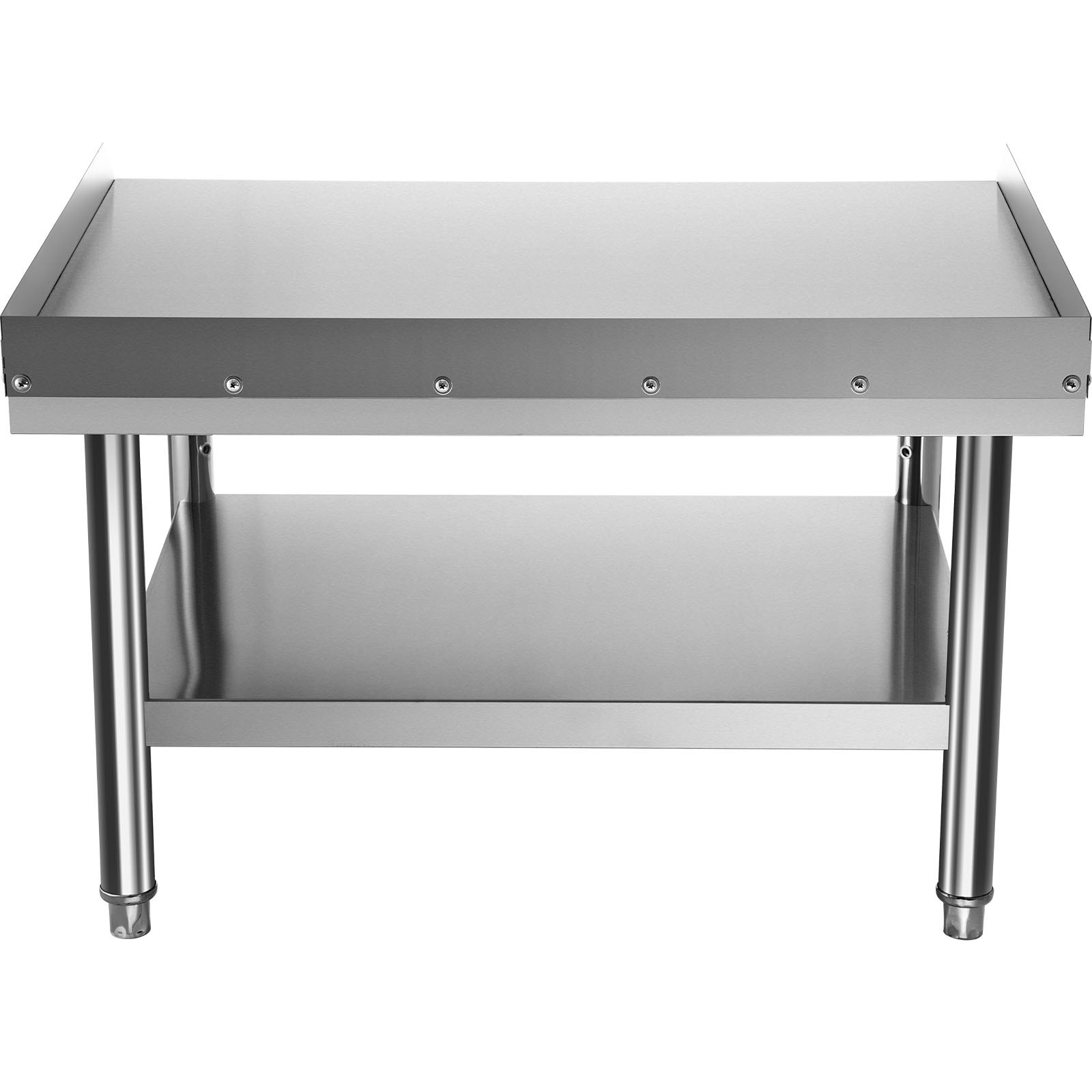 VEVOR Stainless Steel Equipment Grill Stand, 36 x 30 x 24 Inches Stainless Table, Grill Stand Table with Adjustable Storage Undershelf, Equipment Stand Grill Table for Hotel, Home, Restaurant Kitchen