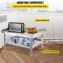 VEVOR Stainless Steel Equipment Grill Stand, 152x76x61 cm Stainless Table, Grill Stand Table with Adjustable Storage Undershelf, Equipment Stand Grill Table for Hotel, Home, Restaurant Kitchen