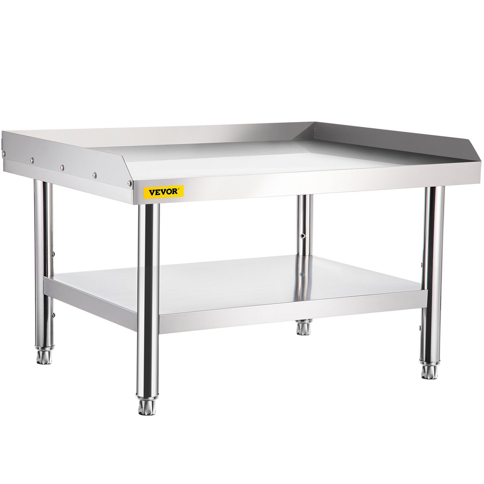 VEVOR Stainless Steel Equipment Grill Stand, 152.4 x 76.2 x 61 cm Stainless Table, Grill Stand Table with Adjustable Storage Undershelf, Equipment Stand Grill Table for Hotel, Home, Restaurant Kitchen