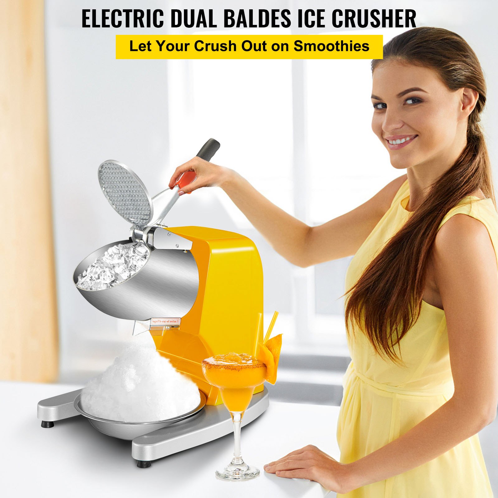 110V Electric Ice Shaver Crusher,300W 1450 RPM Snow Cone Maker Machine with Dual Stainless Steel Blades 210LB/H, Shaved Ice Machine with Ice Plate & Additional Blade for Home and Commercial Use 110V Electric Ice Shaver Crusher,300W 1450 RPM Snow Cone Maker Machine with Dual Stainless Steel Blades 210LB/H, Shaved Ice Machine with Ice Plate & Additional Blade for Home and Commercial Use