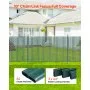 VEVOR Bottom Locking Privacy Slats, Double-Wall Vertical Bottom-Locking Slats for Chain-Link Fence, High-Density HDPE Chain Link Slats Ideally Fit 4' High Fence for Garden, Farm, Sports Field(Green)