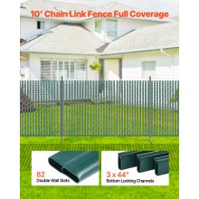 VEVOR Chain Link Fence Privacy Slats Double-Wall for 4' High Fence Bottom Lock