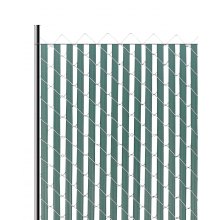 Chain Link Fence Privacy Slats Double-Wall for 4' High Fence Bottom Lock Green