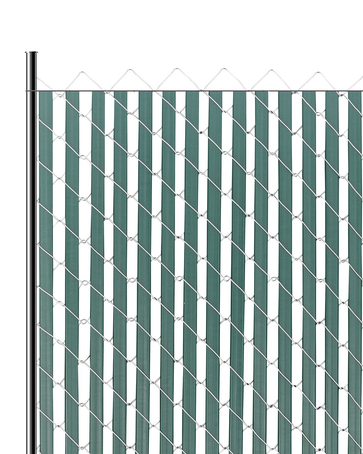 VEVOR Chain Link Fence Privacy Slats Double-Wall for 4' High Fence Bottom Lock