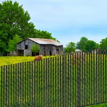 Chain Link Fence Privacy Slats Double-Wall for 6' High Fence Bottom Lock Black