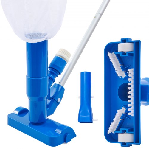 VEVOR Portable Pool Vacuum Handheld Pool Vacuum Cleaner with 3 Scrub Brushes
