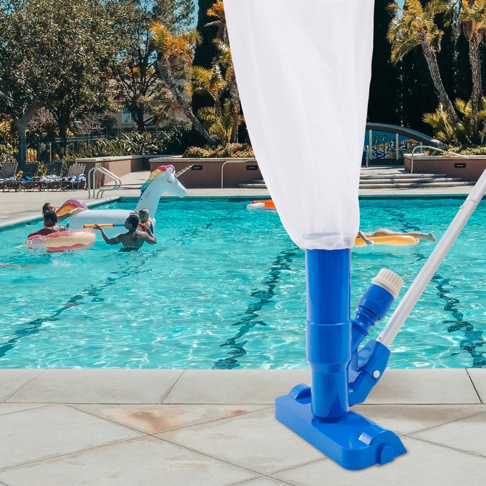 VEVOR Portable Pool Vacuum Handheld Pool Vacuum Cleaner with 3 Scrub Brushes