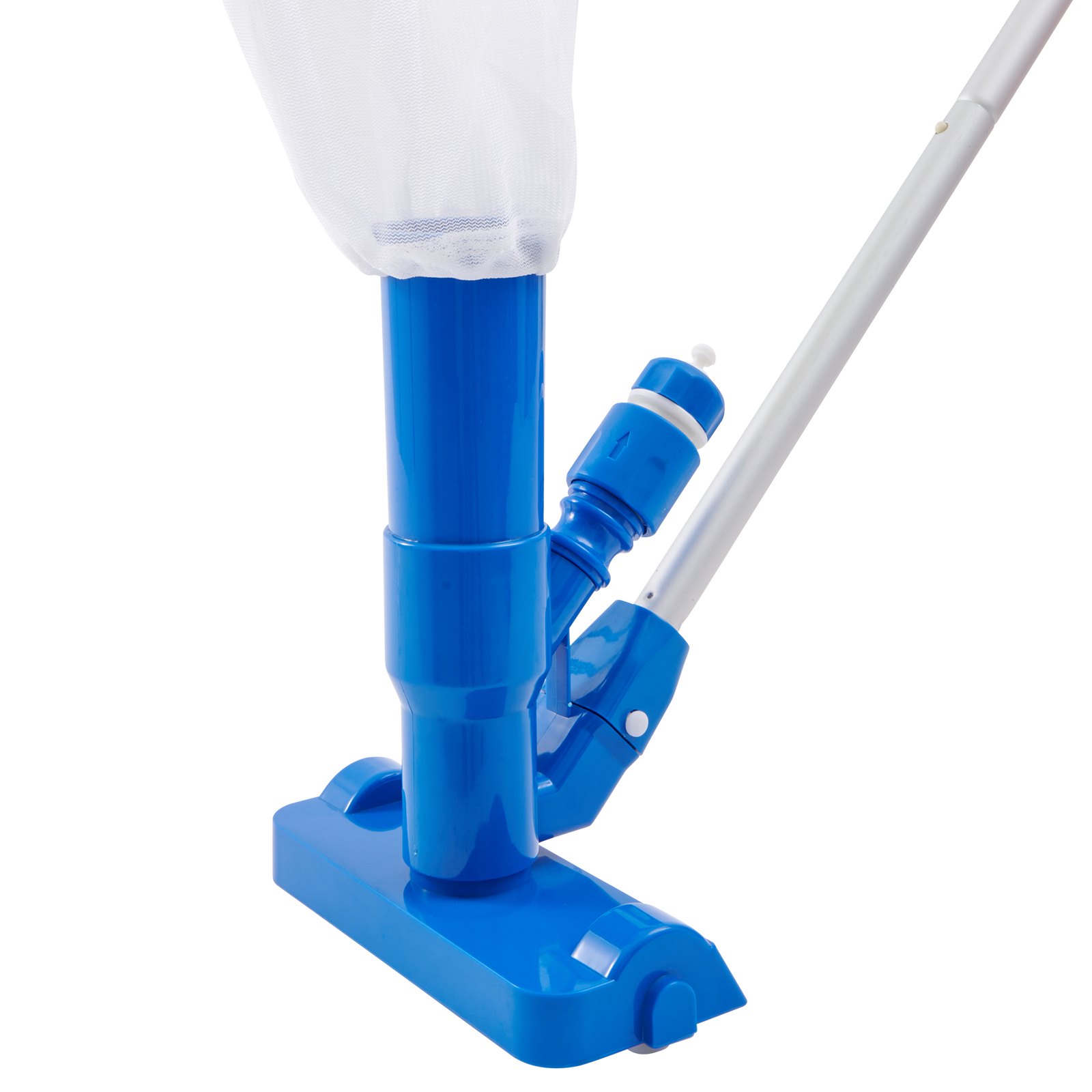 VEVOR Portable Pool Vacuum, Handheld Pool Vacuum Cleaner with 3 Scrub Brushes & 6 Sections Pole, Swimming Pool Jet Cleaner for Above Ground Pool, Inflatable Pool, Spas, Ponds & Fountains